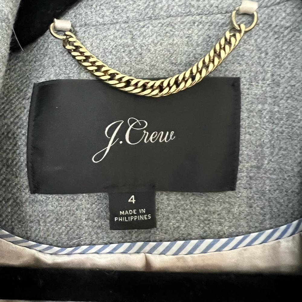 J..Crew | Double Serge Wool Coat | Heather Graphite | 4 - Picture 5 of 7